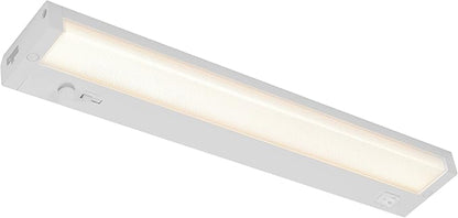 Maxxima 18 in. LED Under Cabinet Lighting, Dimmable, Linkable, Hardwired or Plug & Play, 700 Lumens, 5 CCT 2700K/3000K/3500K/4000K/5000K, Kitchen Install, On/Off Switch, White