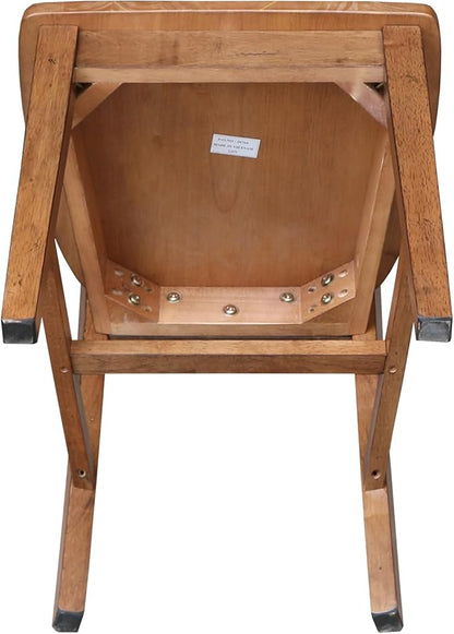 IC INTERNATIONAL CONCEPTS Set of Two Solid Wood San Remo Splatback Chair Distressed Oak