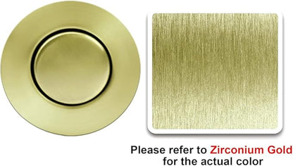 Sink Top Air Switch Kit Garbage Disposal Part by CLEESINK (SHORT/2.5", Brushed Gold)