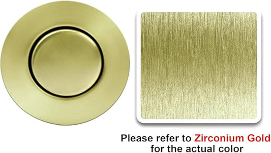 Sink Top Air Switch Kit Garbage Disposal Part by CLEESINK (LONG/3.5", Brushed Gold)