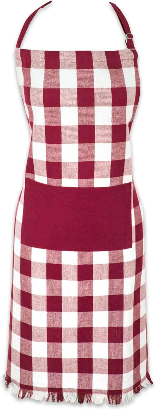 DII Unisex Buffalo Check Kitchen Collection, Classic Farmhouse Chef Apron, One Size
