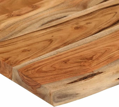 Solid Acacia Wood Live Edge Shelf Wall Mounted for Decorative Items with Shelf Supporting 165.3 lbs, Rustic Wall for Living Room, Brown Acacia Wood 19.7 x 11.8 x 1.0 Inches