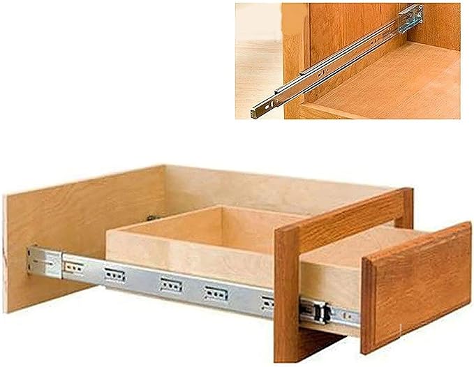LONTAN 2 Pairs Rear Mounting Brackets for Drawer Slide - B4502 Cabinet Drawer Bracket for Face Frame Cabinets Kitchen Replacement Parts for 1.77 inch(45mm) Width Furniture Gildes
