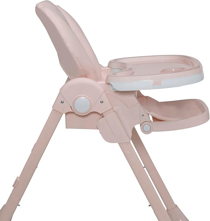Little Folks by Delta Children 2-in-1 SlimFold High Chair for Babies and Toddlers, Pink