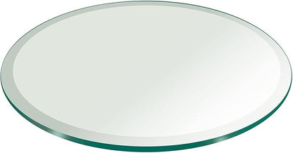 15 Inch Round Clear Tempered Glass Table Top with 3/8" Thick Polished Edges for Dining, Coffee Table, or Office Use by Fab Glass and Mirror