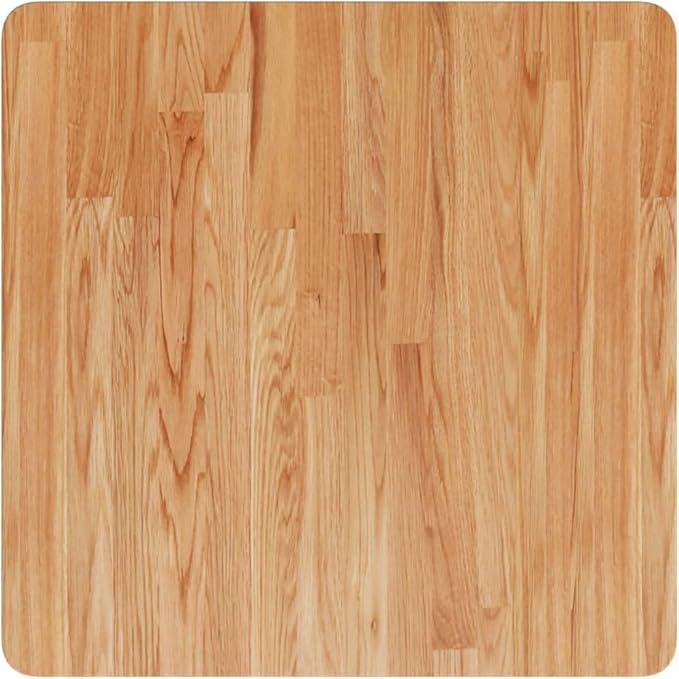 24x24 inch Solid Oak Wood Square Tabletop Varnished Rustic Brown Compact Countertop for Dining Coffee Kitchen Island Desk DIY Bar Small Space Indoor Outdoor