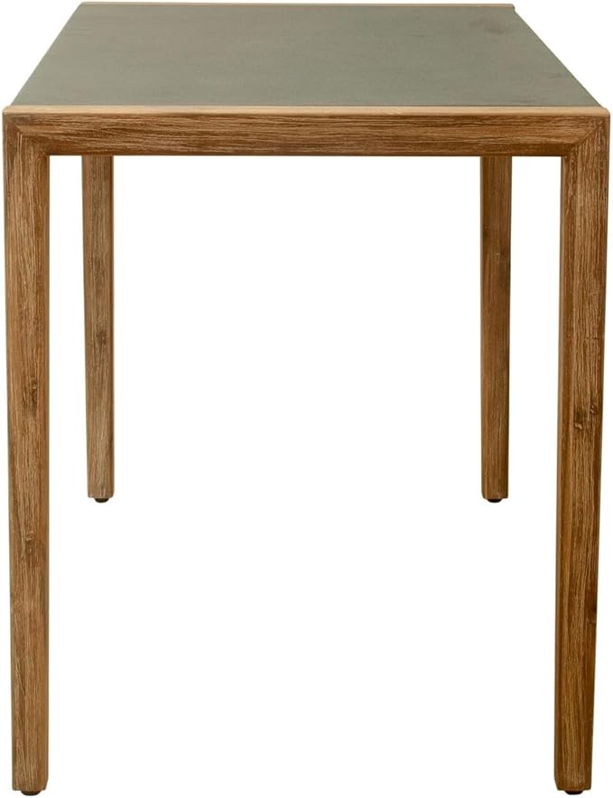 HomeStock Gray Counter Table - Acacia Wood Dining Table - Modern Kitchen Island