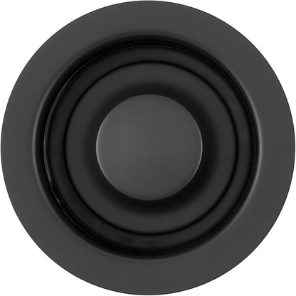 Luxier GD02-M Kitchen Sink Garbage Disposal Flange and Stopper in Matte Black