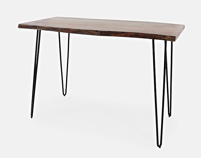 Jofran Nature's Edge 52" Farmhouse Dining Table - Solid Wood Counter Height Dining Table for Modern Homes, Chestnut