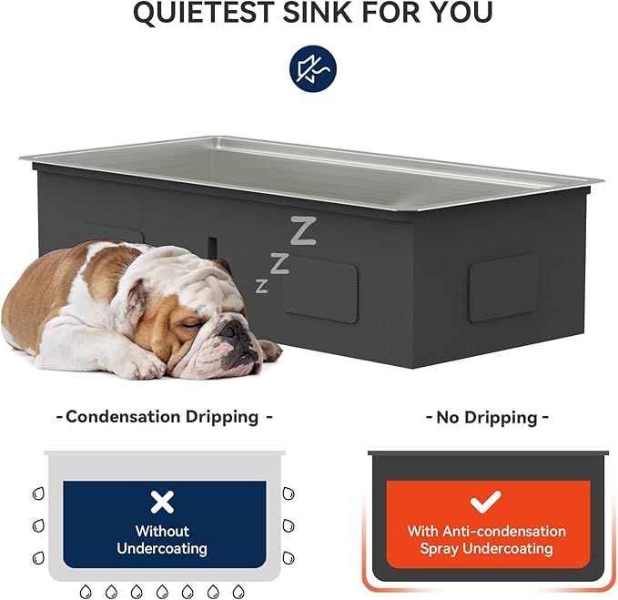 Lordear 36 Inch Undermount Kitchen Sink 50/50 Double Bowl Stainless Steel Kitchen Sinks Low Divided 16 Gauge Undermount Sink 36x19x10 Inch Handmade