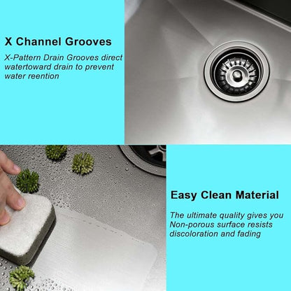 30 Black Kitchen Sink Drop In- Wesliv 30x18 Drop In Black Stainless Steel Kitchen Sink Single Bowl Overmount Deep Sinks with Bottom Rinse Grid&Soap Dispenser