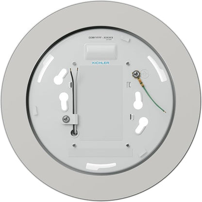 Kichler Low Profile LED Downlight - Gen Select 5-in-1 Downlight White, for Wet or Damp Spaces, 2700K-5000K, Color Temperature Select, Power Surge Protected, (7.38" Dia x 1.35" H) 43874WH5CCT