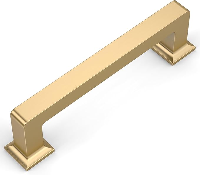 Amerdeco 10 Pack Champagne Bronze Cabinet Pulls 3-3/4 Inch(96MM) Hole Centers Kitchen Cabinet Handles Cabinet Hardware Kitchen Handles for Cabinets Cupboard Handles Drawer Pulls ZH0019