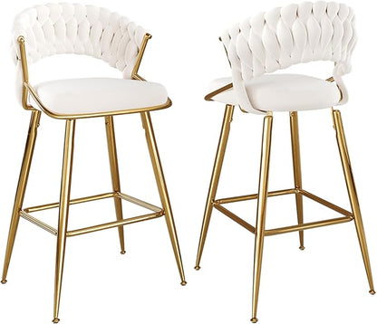 Modern Dining Chair with Ergonomic Design & Plush Upholstered Seat for Kitchen Island, Bar, Dining Room & Living Room Sets - Sturdy Stable & Easy Assembly,Beige-Metal-setof2
