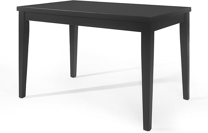 Wood Counter Height Dining Table in Antique Black Finish, Modern Farmhouse Style Kitchen Island Table for Small Spaces, 36 Inch Height Countertop Table with Sturdy Wood Construction