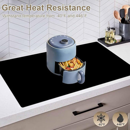 78.7"x23.6" Large Silicone Mat for Kitchen Counter, Heat Resistant Non-Slip Countertop Protector, Waterproof Silicone Craft Mat for Kitchen Island, Semitransparent
