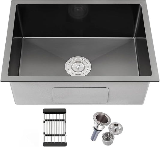 30-inch Undermount Kitchen Sink, S304 18 Gauge Stainless Steel Single Bowl Kitchen Sinks