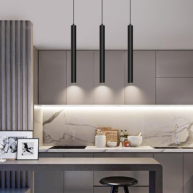 OKELI Modern Smart 3-Light Pendant Light Fixtures Square Pendant Lights Kitchen Island LED Minimalist Pendant Lighting Fixture for Kitchen,Dinning Room,Bedroom,Hallway,Bar
