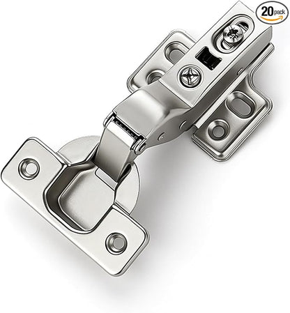 HOME EDIT 10 Pairs 20 Pack European Insert Soft Close Cabinet Hinges Concealed Kitchen Cabinet Hinges Heavy-Duty Frameless Adjustable for Cupboard Hardware