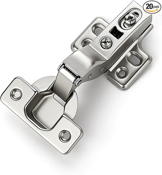 HOME EDIT 10 Pairs 20 Pack European Insert Soft Close Cabinet Hinges Concealed Kitchen Cabinet Hinges Heavy-Duty Frameless Adjustable for Cupboard Hardware