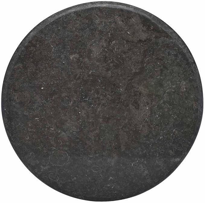 Black Marble Table Top Ø23.6"x1" Solid Dining Coffee Desk Surface Replacement for Kitchen Bar Office Bedroom Living Room Indoor Outdoor