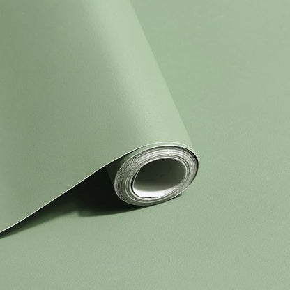 Safiyya 118"x17.7" Light Green Peel and Stick Wallpaper Green Contact Paper Wall Paper Temporary Self Adhesive Decorative Wallpaper Vinyl Rolls for Wall