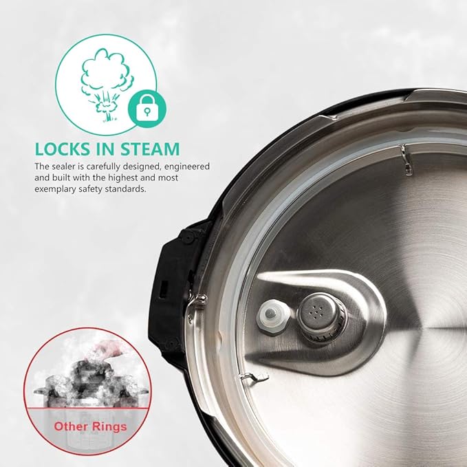 Zonefly for Instant Pot 3 Qt Inner Pot Replacement insert, Stainless Steel Cooking Pot Liner with Polished Surface & Easy to Clean - 3Quart Instapot Rice Cooker Accessories, Includes 2pcs Seal Rings