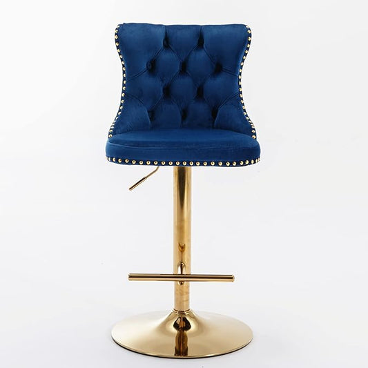 Modern Dining Chairs, Mid-Century Kitchen Table and Chairs with Sturdy Stable Base, Easy Assembly Luxury Furniture for Dining Room, Home Pub and Kitchen Island,Blue-Foam-setof2-2