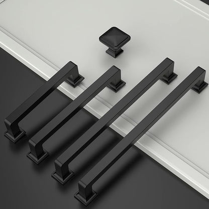 Amerdeco 10 Pack Matte Black Cabinet Pulls 6.3 Inch(160MM) Hole Centers Kitchen Cabinet Handles Cabinet Hardware Kitchen Handles for Cabinets Cupboard Handles Drawer Pulls ZH0019