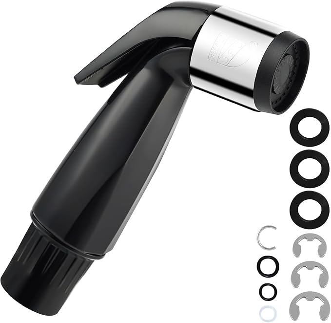 Hygie Rinse Universal Sink Sprayer Attachment for Kitchen Faucet, Kitchen Side Sprayer Head Compatible with Delta, Moen, Kohler and Other OEM Brands Pull Out Spray Head,Matteblack, Daily Design