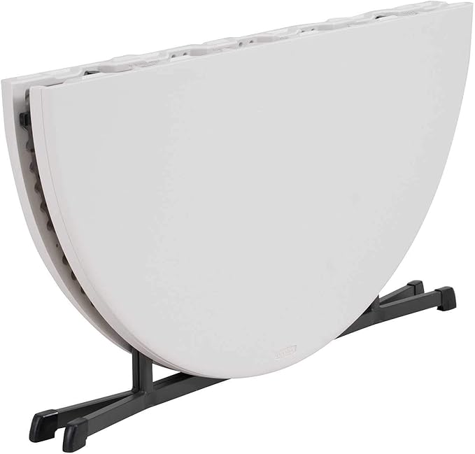 Lifetime 80806 Commercial Round Fold-in-Half Table, 60-Inch, Almond
