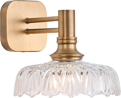 Vintage Brass Wall Sconces Bathroom Light Fixtures Vanity Light Over Mirror for Picture Doorway Bathroom Bedroom Hallway Farmhouse