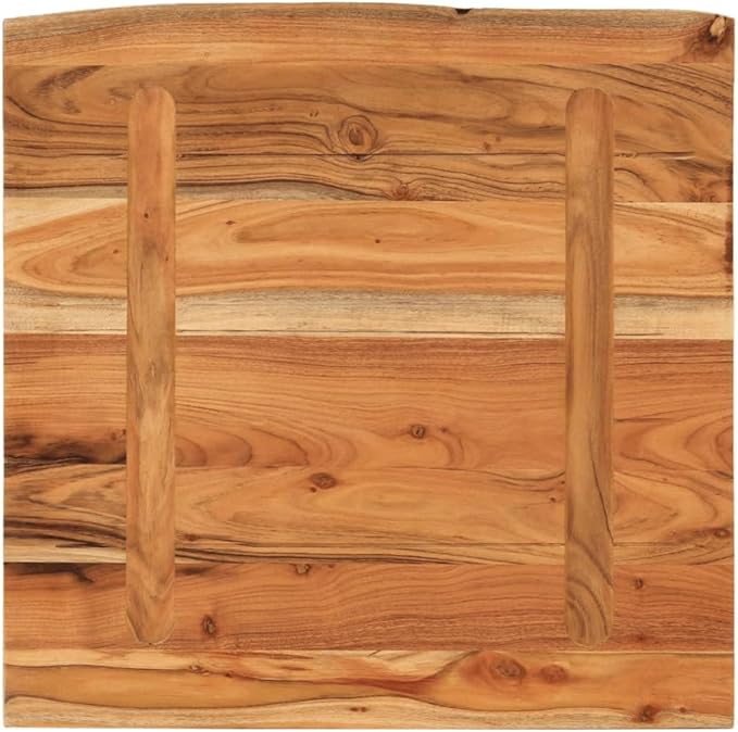 Solid Acacia Wood Live Edge Shelf Wall Mounted for Decorative Items with Shelf Supporting 165.3 lbs, Rustic Wall for Living Room, Brown Acacia Wood 16 x 16 x 1.0 Inches