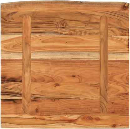 Solid Acacia Wood Live Edge Shelf Wall Mounted for Decorative Items with Shelf Supporting 165.3 lbs, Rustic Wall for Living Room, Brown Acacia Wood 16 x 16 x 1.0 Inches