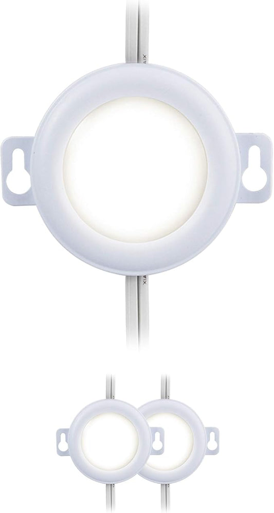UltraPro LED Puck Lights, 3 Pucks, Under Cabinet Lighting, 2700K Warm White, 385 Lumens, Kitchen, Counter, Plug-in, Wired, Pre-Linked, 45415