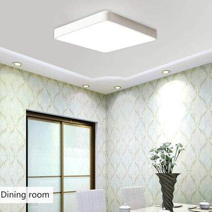 Ganeed LED Flush Mount Ceiling Light,15.7 inch 36W Modern Ceiling Lamp Square,6500K Cool White Lighting Fixture for Living Room/Kitchen/Bedroom/Dining Room,White