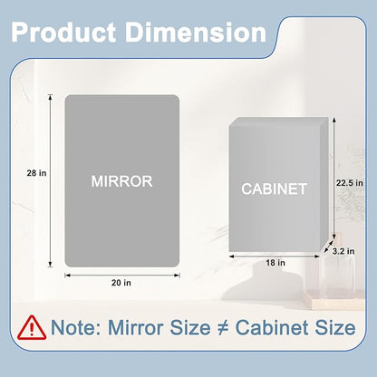 28x20 Inch Matte Silver Medicine Cabinet with Mirror for Bathroom, Aluminum Medicine Cabinet with Frosted Finish, Recessed or Wall Mount Medicine Chest, Modern Sleek Design, Fully Assembled