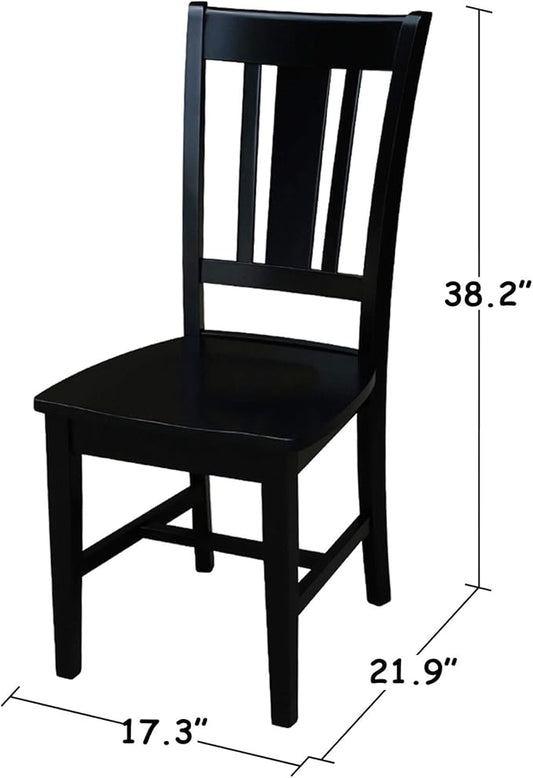 International Concepts San Remo Splat Back Chair, Black