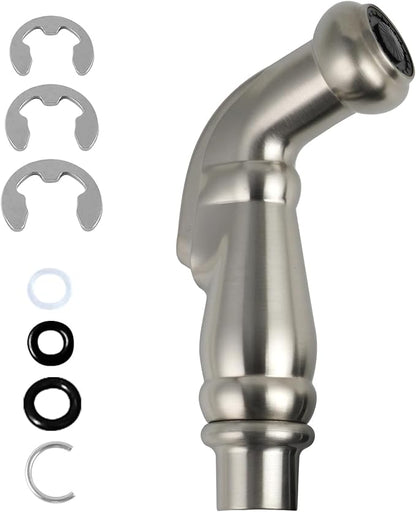 Hygie Rinse Universal Sink Sprayer Attachment for Kitchen Faucet, Kitchen Side Sprayer Head Compatible with Delta, Moen, Kohler and Other OEM Brands Pull Out Spray Head, Brushed Nickel, Classic Design