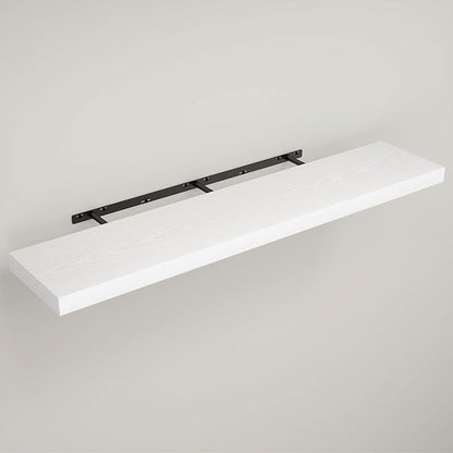 Floating Shelves for Wall, 9.3" Deep Wall Mounted Wood Shelves for Bathroom, Bedroom, Living Room, Kitchen, Hanging Shelf for Books/Storage/Room Decor (White 40")