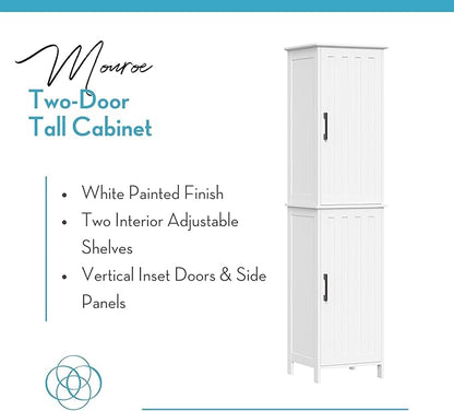 RiverRidge Monroe Cabinet with 2 Soft-Close Doors, Adjustable Shelves for Bathroom Storage - Conceal Clutter in Modern Style