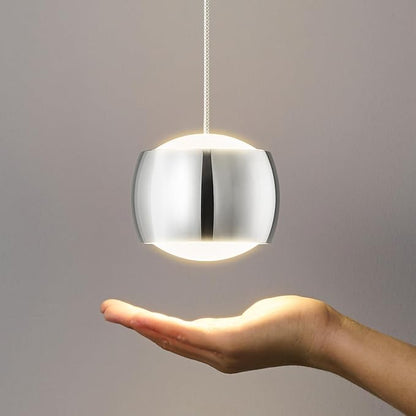 Modern LED Dimmable Pendant Light fixtures,Mini Island Pendant Lighting for Kitchen Island Dinning Room,Bedroom,Bar, Kitchen Island Ceiling Hanging Light Fixtures(Chrome-3-Pack)