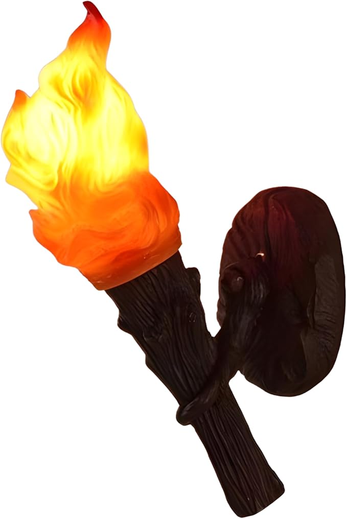 MIXL- Creative Outdoor Torch Wall Light Fixtures, Retro Torch Wall Decorative Light for Corridor,House Doorway,Garage Doorway&Patio Doorway(Torch)