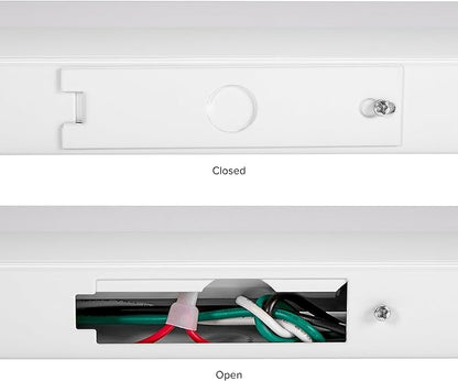 Maxxima 12 in. Hardwired LED Under Cabinet Light - 300 Lumens, 5 CCT, Color Temperature Slide Control, 2700K/3000K/3500K/4000K/5000K, Kitchen and Indoor Lighting Fixture, White, On/Off Switch