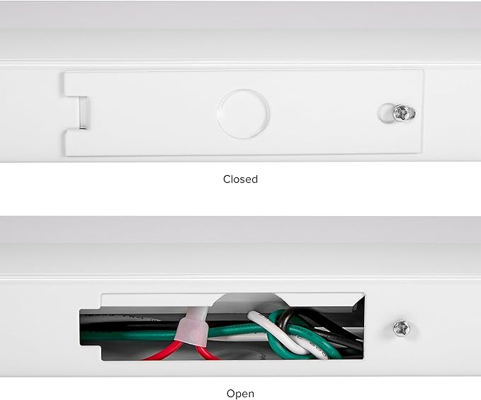 Maxxima 18 in. Hardwired LED Under Cabinet Light - 750 Lumens, 5 CCT, Color Temperature Slide Control, 2700K/3000K/3500K/4000K/5000K, Kitchen and Indoor Lighting Fixture, White, On/Off Switch, ETL
