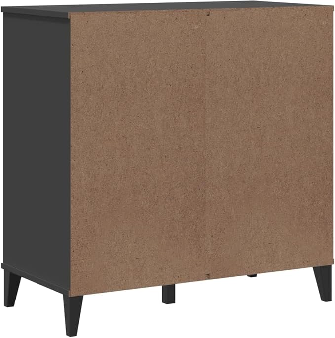 Industrial Sideboard Cabinet 31.5 x 31.5 x 31.5 in Matte Anthracite Engineered Wood Buffet with 2 Drawers for Living Room, Dining Area & Kitchen