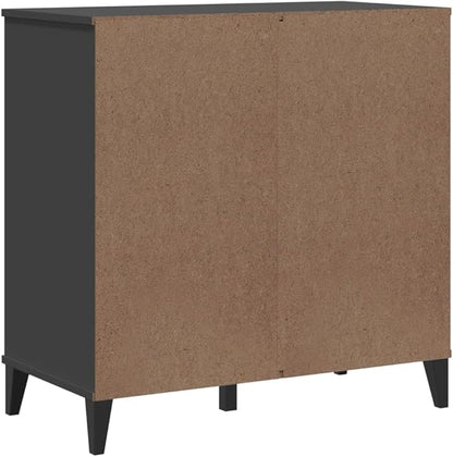 Industrial Sideboard Cabinet 31.5 x 31.5 x 31.5 in Matte Anthracite Engineered Wood Buffet with 2 Drawers for Living Room, Dining Area & Kitchen