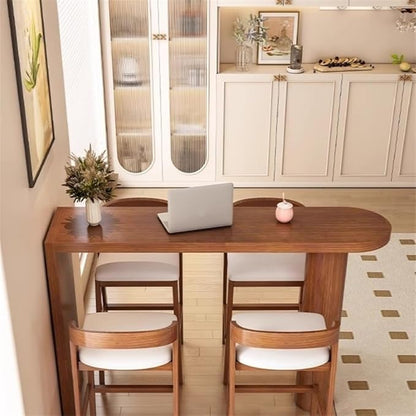 Pub Tables Modern Wooden Island Bar Table Home High Foot Long Kitchen Dining Table for Narrow Spaces Counter Table(Small)
