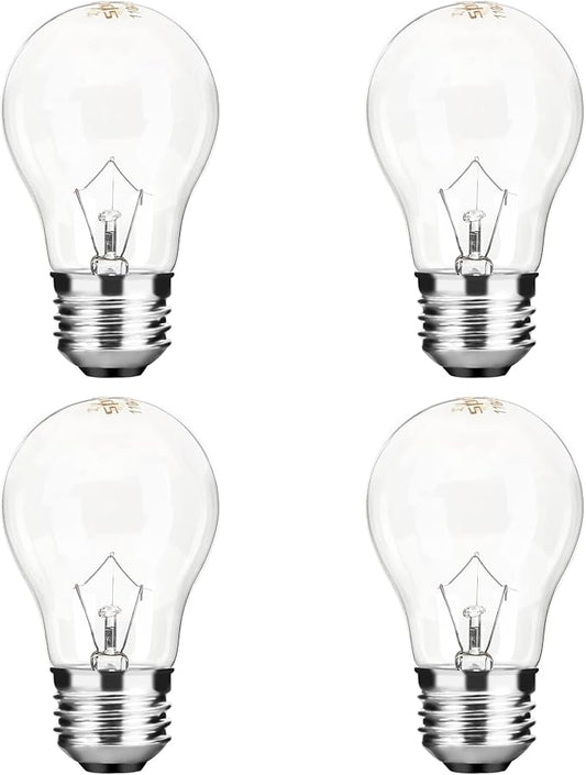 Appliance Oven Light Bulb A15 40W High Temperature 500 Degrees Resistant for Refrigerator Over Stove Microwave Range Hood Lava Lamp Replacement Bulb E26 Medium Base 120V Warm White
