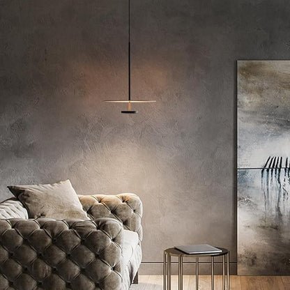 11.8'' Flying Saucer Pendant Light UFO Black Nordic MCM Mid Century Pendant Light Scandinavian Style Modern Minimalist Hanging Light Fixture for Dining Room Bedroom Kitchen Island Living Room